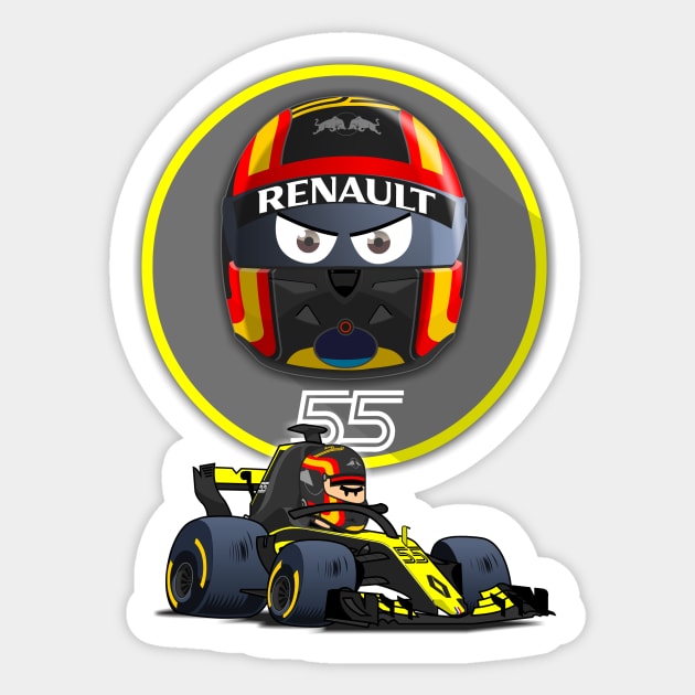 Carlos Sainz Jr 2018 Sticker by Cirebox